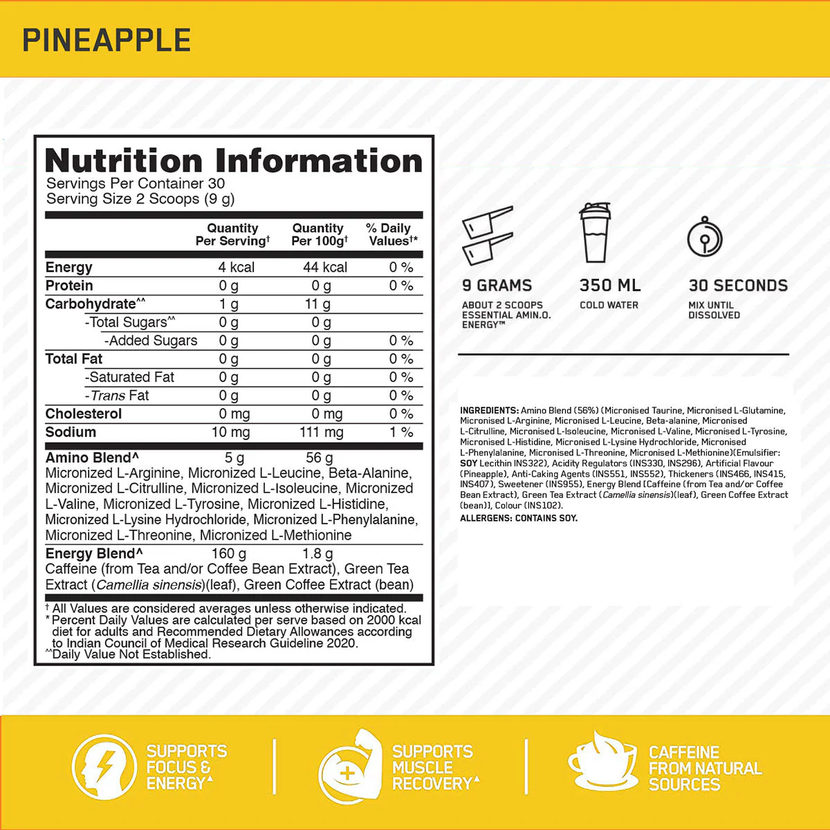Essential Amin.O. Energy | Pineapple | 270 g - Image 4