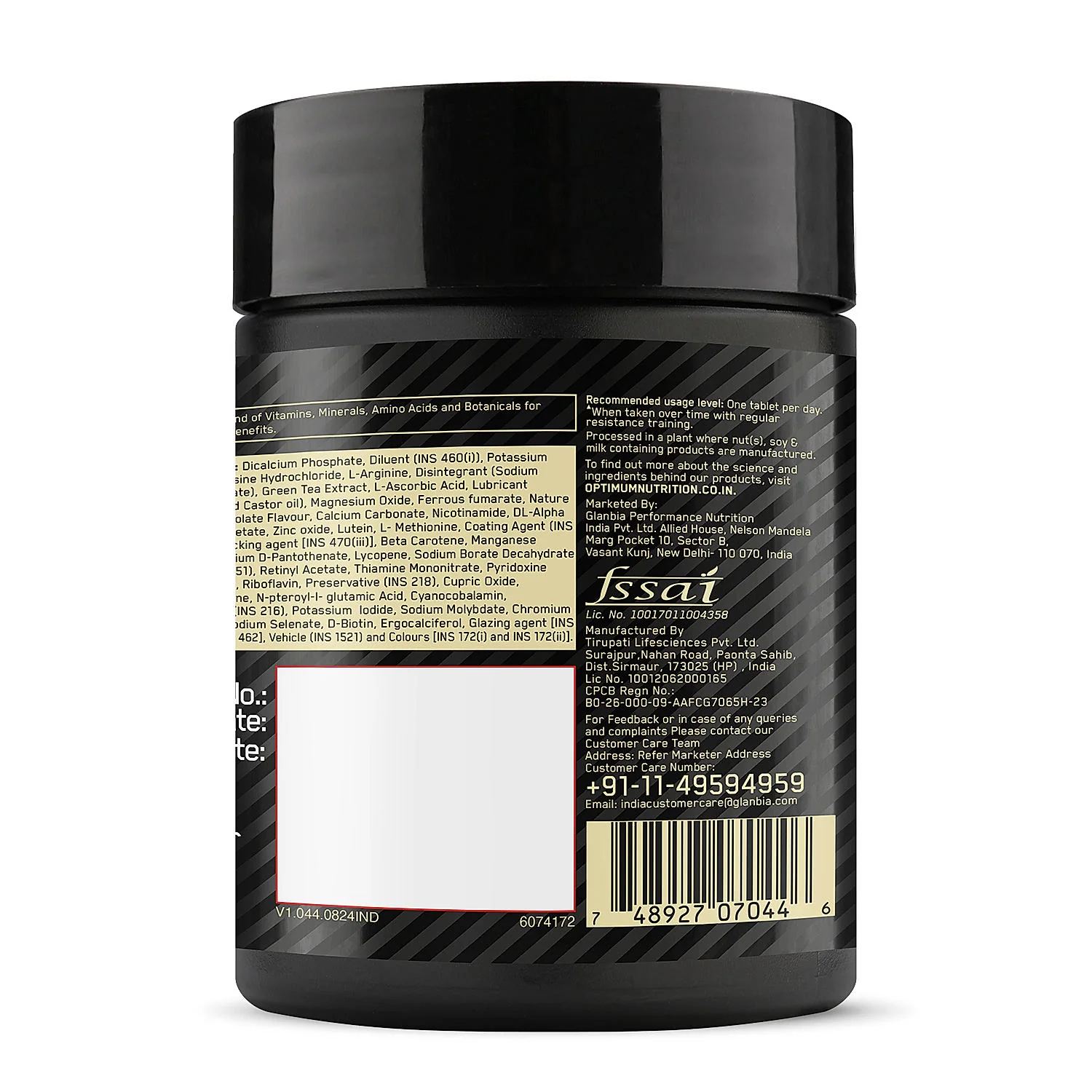 Multivitamin for MEN- 60 Tablets, 26 Vitamins & Minerals, Amino Acids & Anti-Oxidants - Image 8