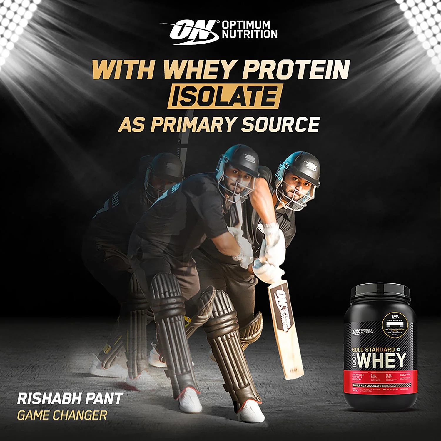 Gold Standard 100% Whey Protein Powder  Double Rich Chocolate 1.7 kg and Micronised Creatine Powder  Unflavoured 250 g - Image 3