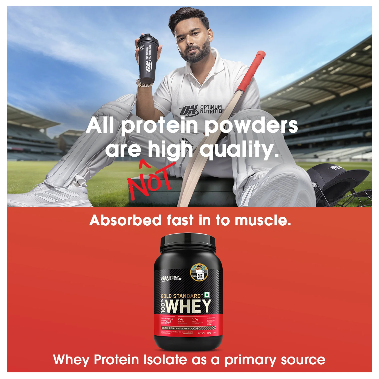 Gold Standard 100% Whey Protein | 907 g (2 lbs) | Double Rich Chocolate - Image 3