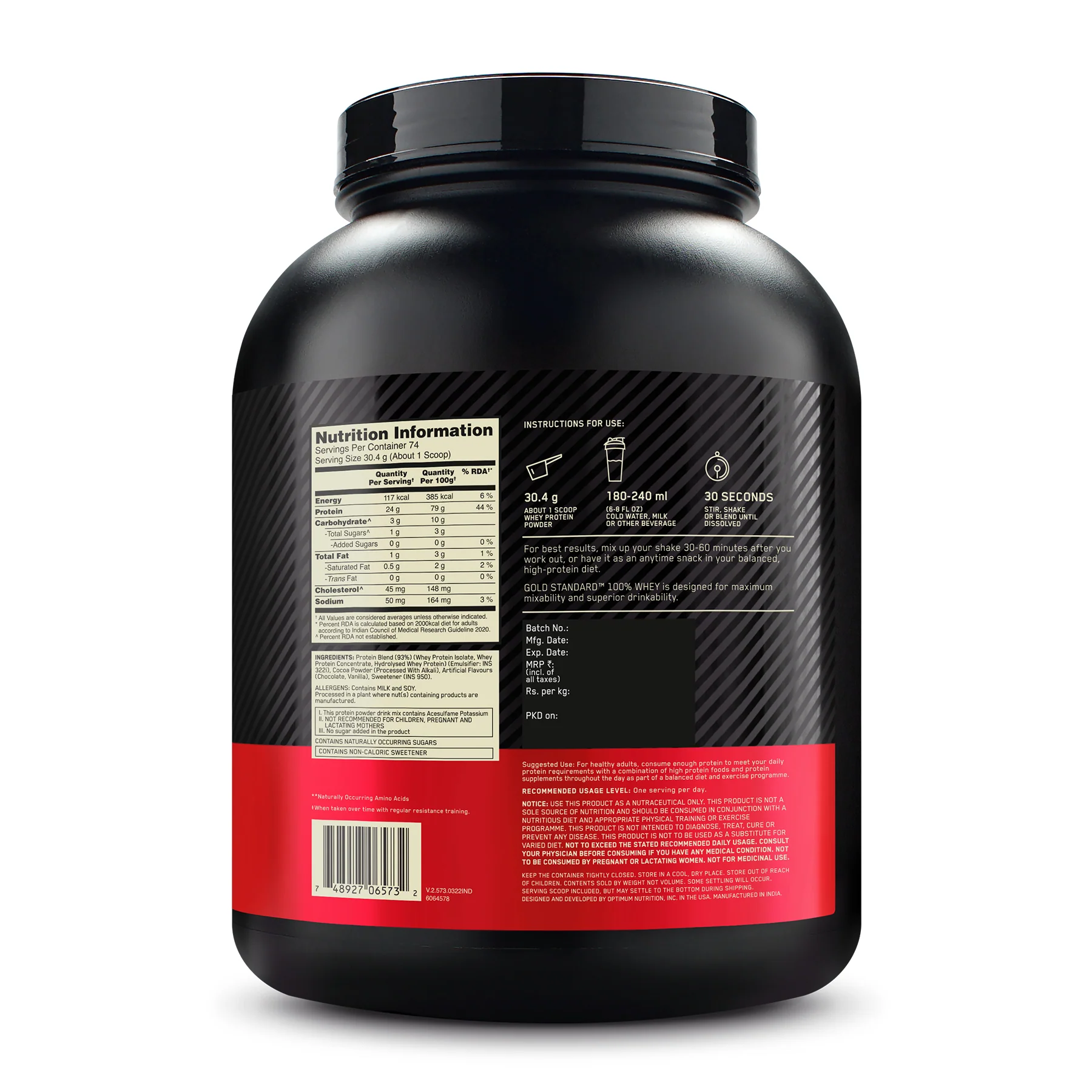Gold Standard 100% Whey Protein Powder | Double Rich Chocolate | 5 lbs - Image 11