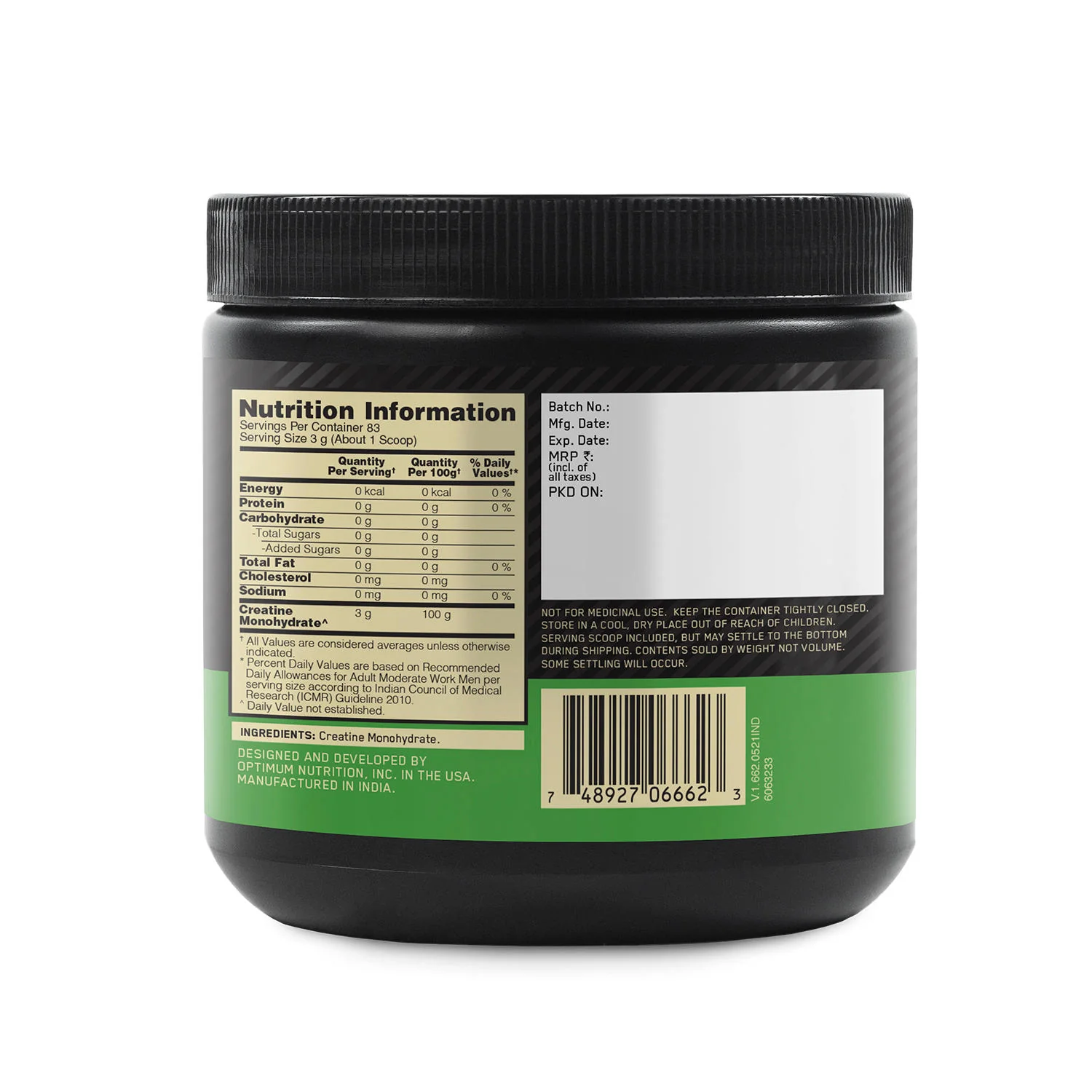 Gold Standard 100% Whey Protein Powder Vanilla Ice Cream 5 lbs and Micronised Creatine Powder Unflavoured 250 g - Image 15