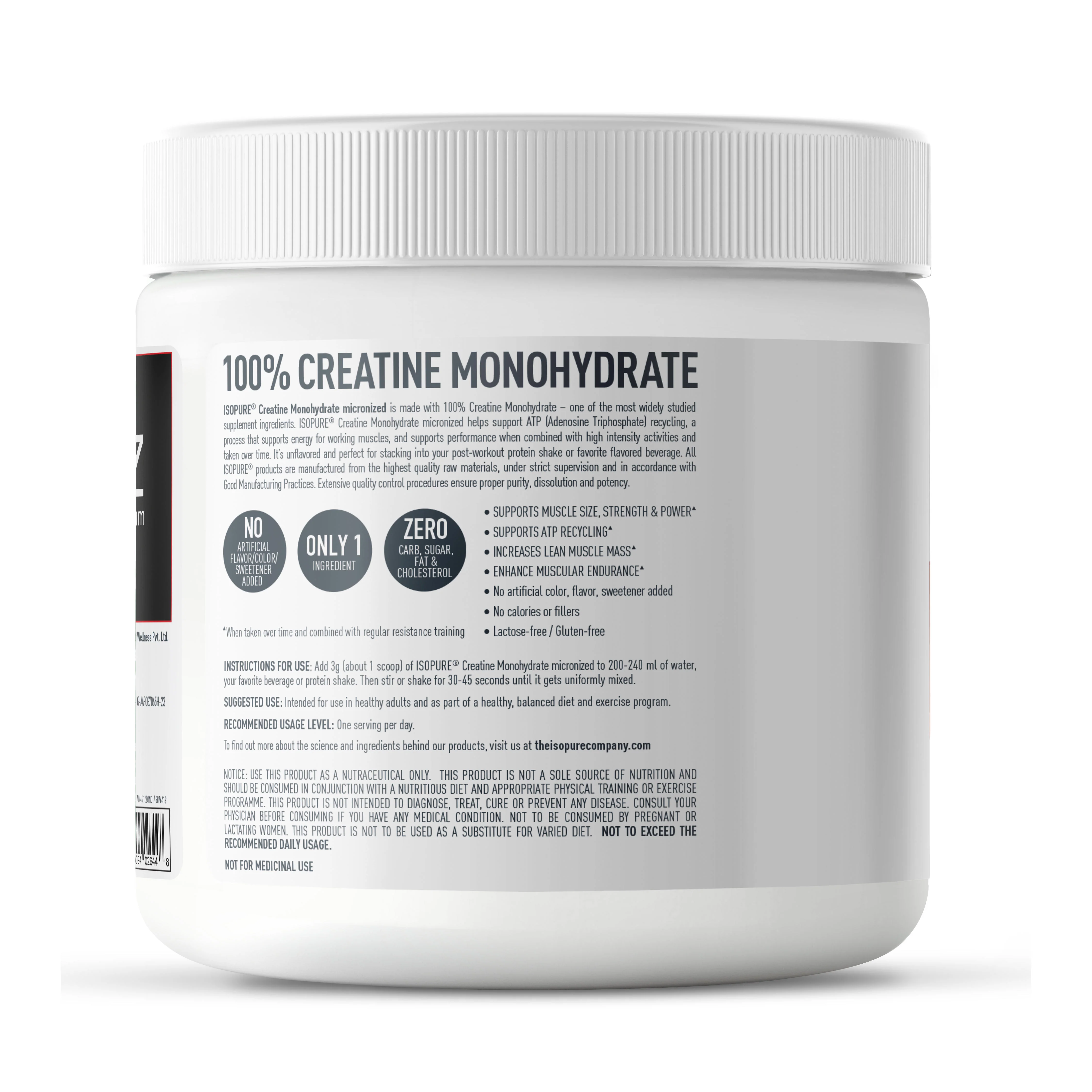 Isopure 2 kg Chocolate + Isopure 100% Creatine Monohydrate Micronized, 250g - Image 21