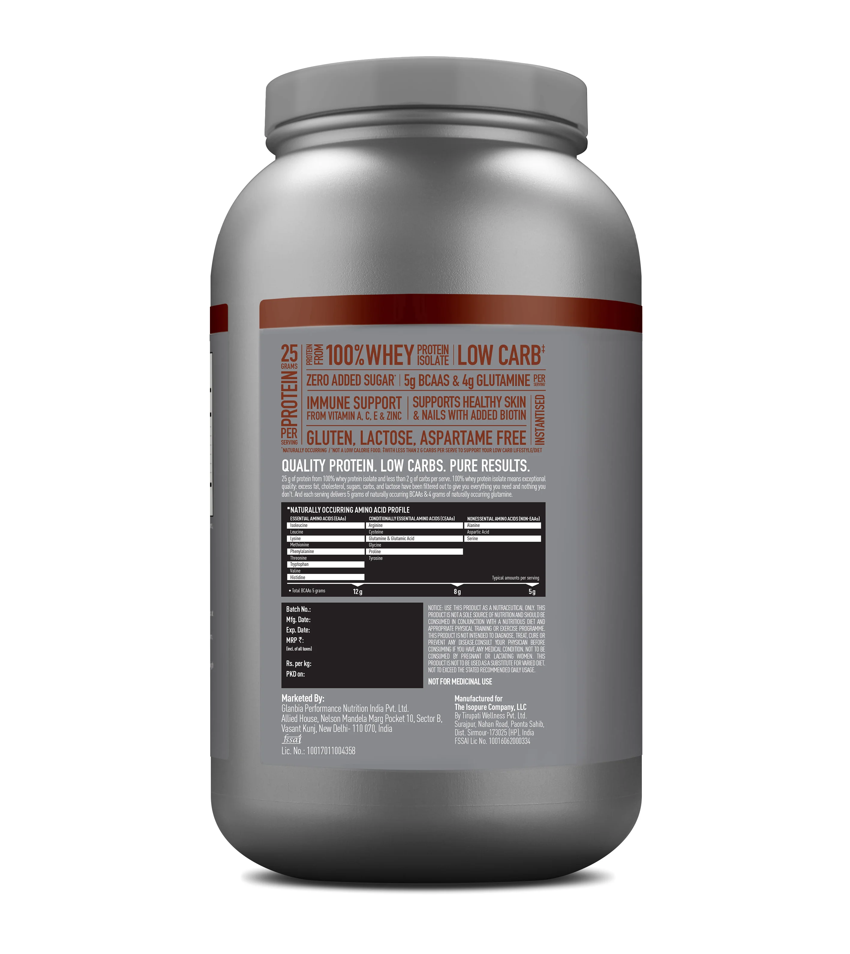 Isopure Low Carb Whey Protein Isolate Powder | Dutch Chocolate | 1 Kg - Image 11