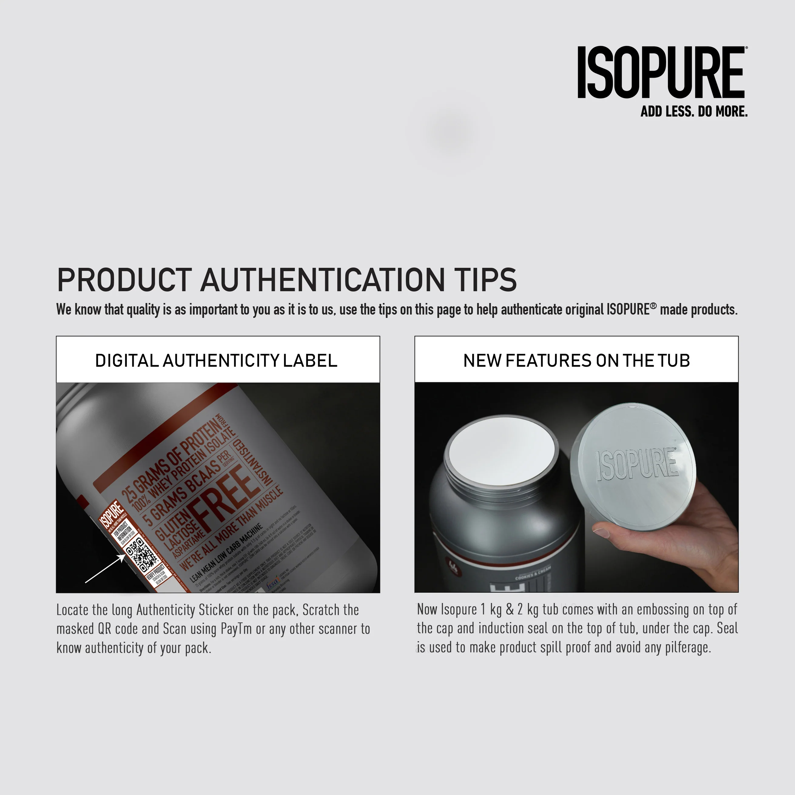Isopure Zero Carb Protein 1 kg / 2.2 lbs (Unflavoured) - Image 13