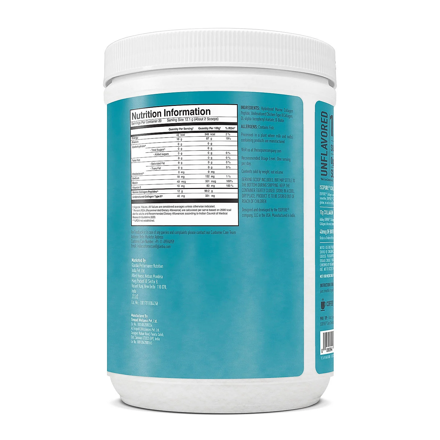 Isopure - Vanilla - 1 Kg + Isopure Collagen Peptides (12g/serve) with Biotin & Vitamin E- 250g (Unflavored) - Image 23