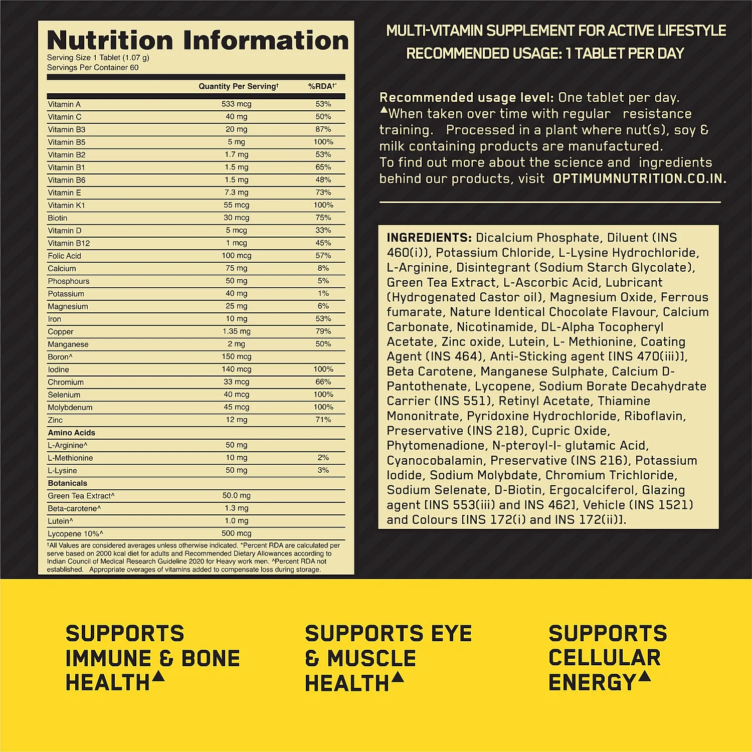 Multivitamin for MEN- 60 Tablets + Zinc Magnesium Aspartate (ZMA) - 60 Capsules + Fish Oil - 60 Capsules - Image 4