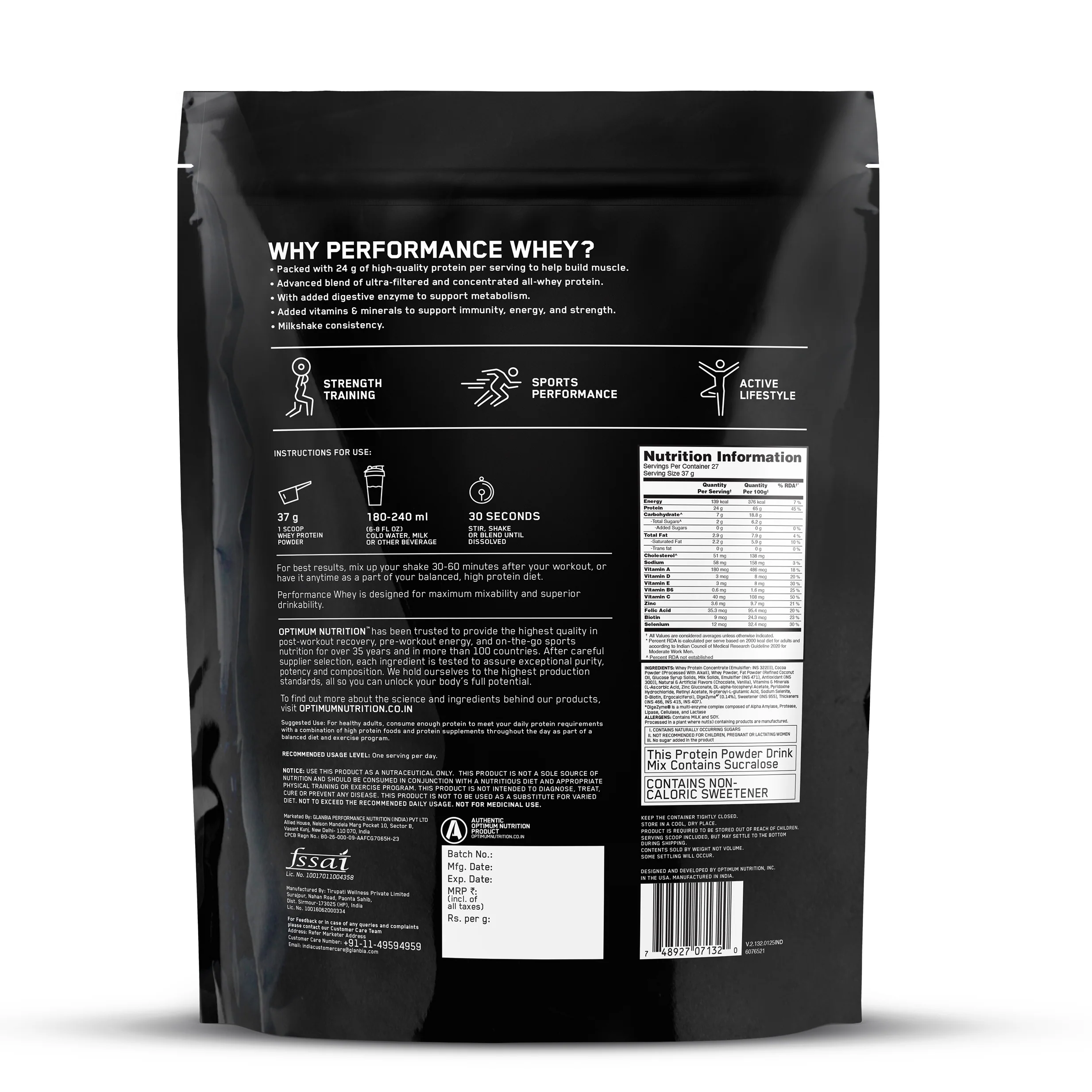 Performance Whey Protein | 1 kg (2.2 lbs) | Chocolate + Micronized Creatine Powder | Unflavoured | 100 g - Image 13